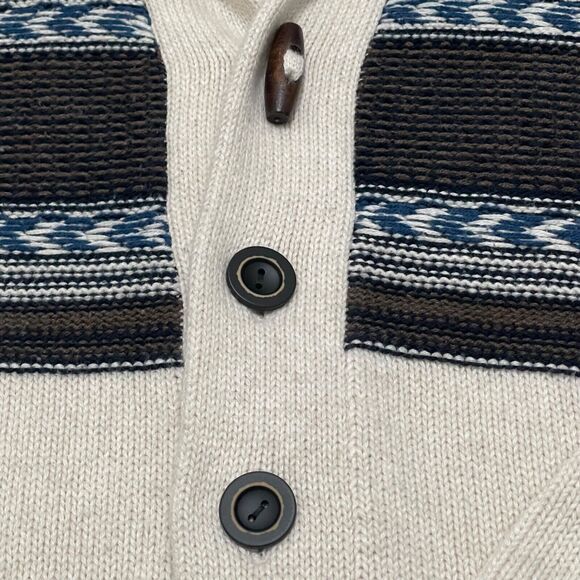 Urban Pipeline Cardigan Sweater Mens Medium Beige Button Front Western Classic - Picture 3 of 9